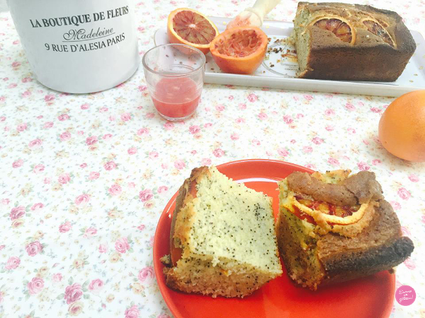 cake orange sanguine pavot
