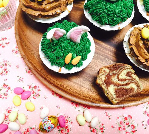 Zebra cupcakes de Pâques