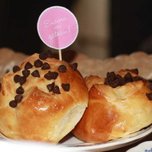 brioches aux pépites de chocolat