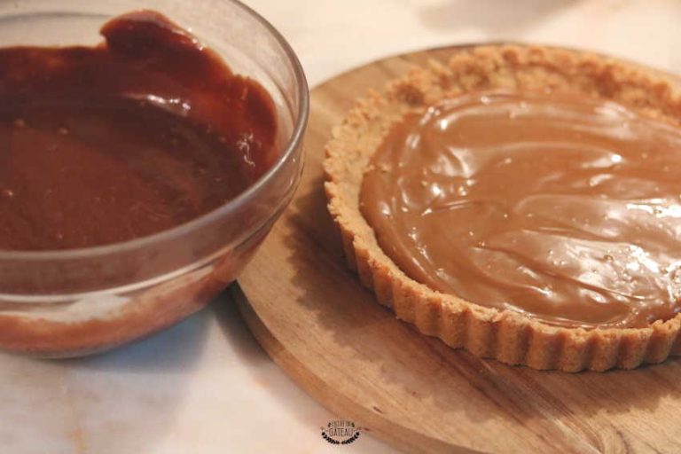 Tarte confiture de lait et chocolat - Recette sans cuisson