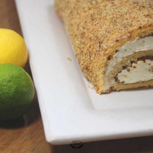 roulé citron et praliné noël
