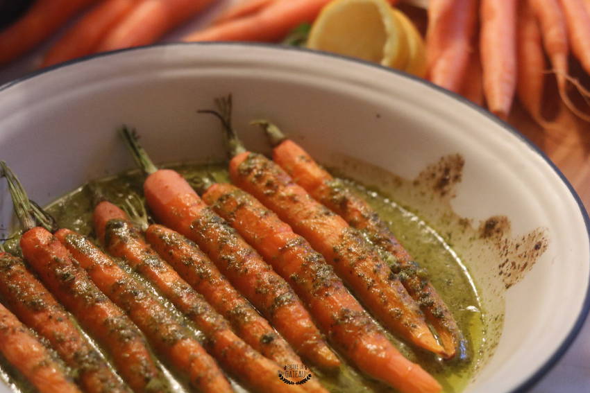 recette de carottes rôties à la chermoula