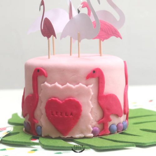 faire un gâteau flamant rose