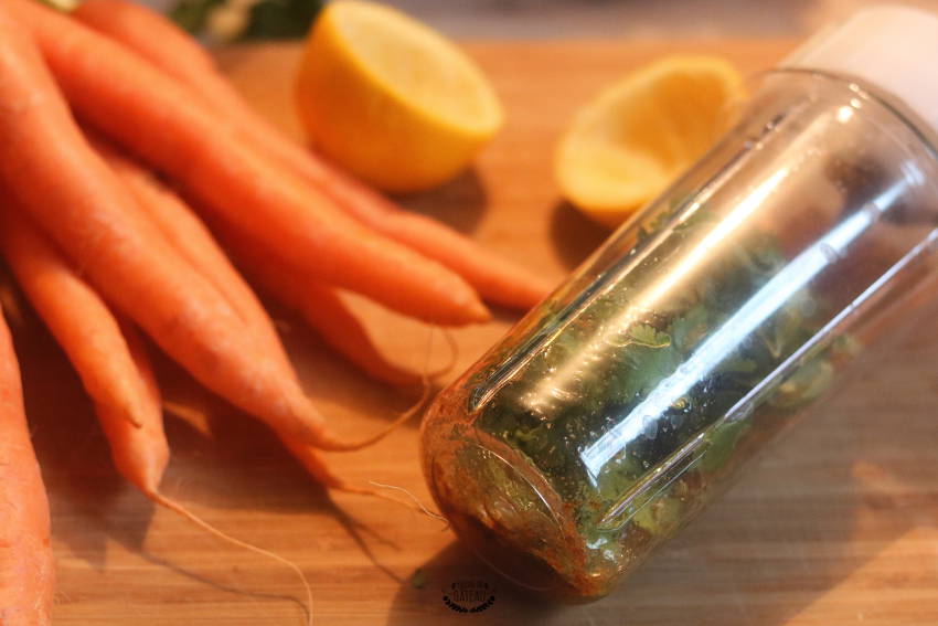 ingrédients carottes rôties sauce chermoula