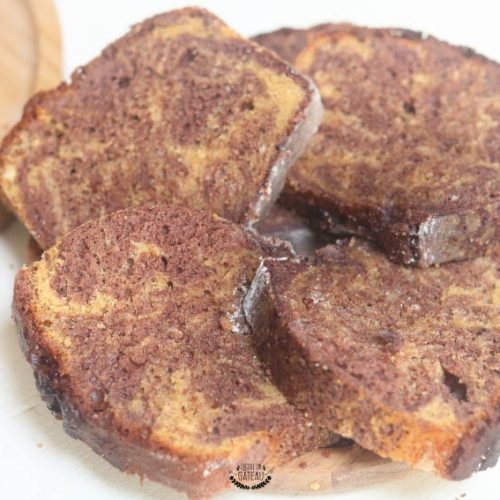 recette de gâteau marbré caramel chocolat
