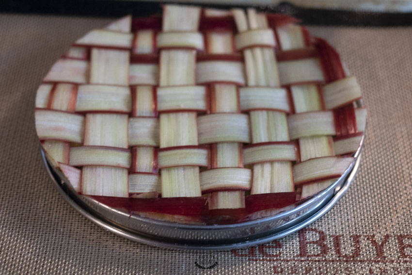 décor tarte amandine rhubarbe