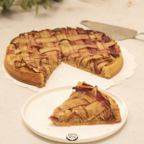 recette de la tarte amandine à la rhubarbe