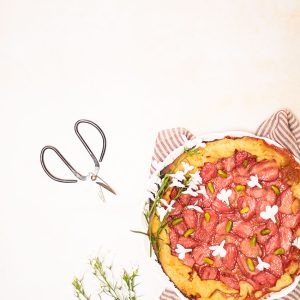 tarte rustique pistache fraise