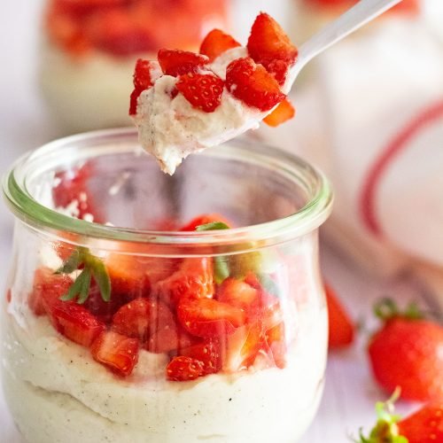 verrines fraises mascarpone