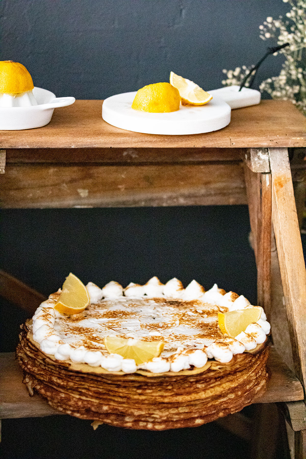 recette gâteau crêpes citron meringué