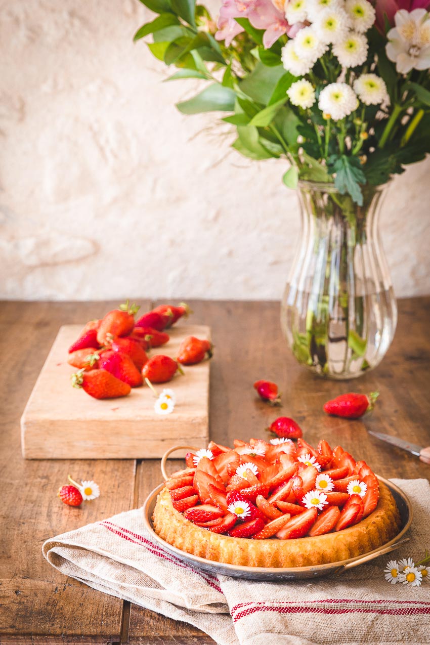tarte aux fraises moelleuse recette