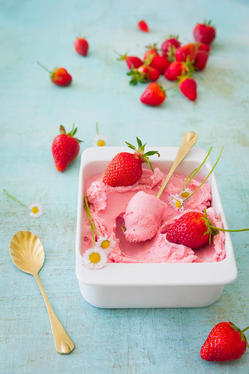 recette crème glacée fraise felder